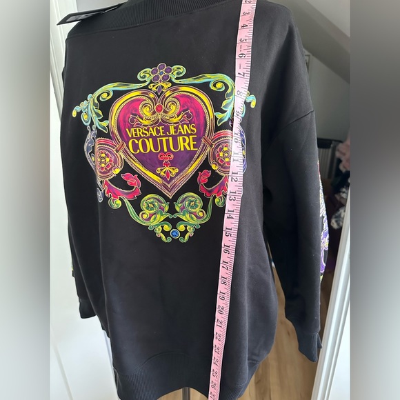 Versace jeans couture women’s Oversized logo print Sweatshirt SizeS - Picture 14 of 15